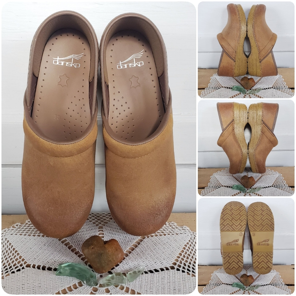 🌻Reserved for Amanda🌻Beeswax Suede Dansko Honey Clog Boho Cottagecore Prairie♡ - Picture 8 of 14